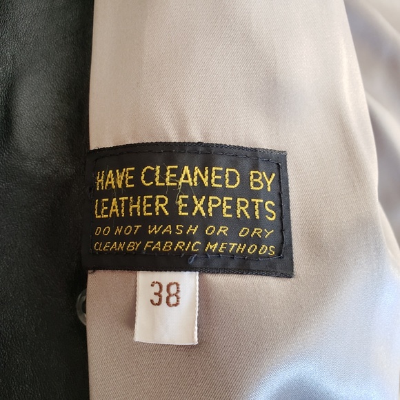 Vintage Black Leather Trenchcoat - Men's Size 38 - Picture 4 of 5